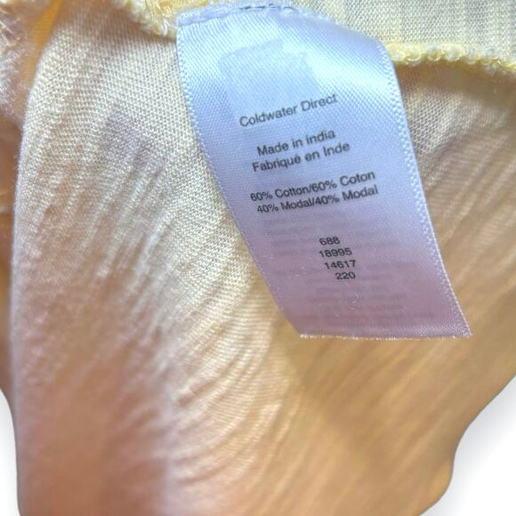 Coldwater Creek Everyday Ease Slub Tee Size Small Buttercup Yellow Tunic Top - Picture 5 of 6